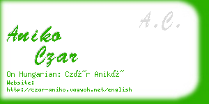 aniko czar business card